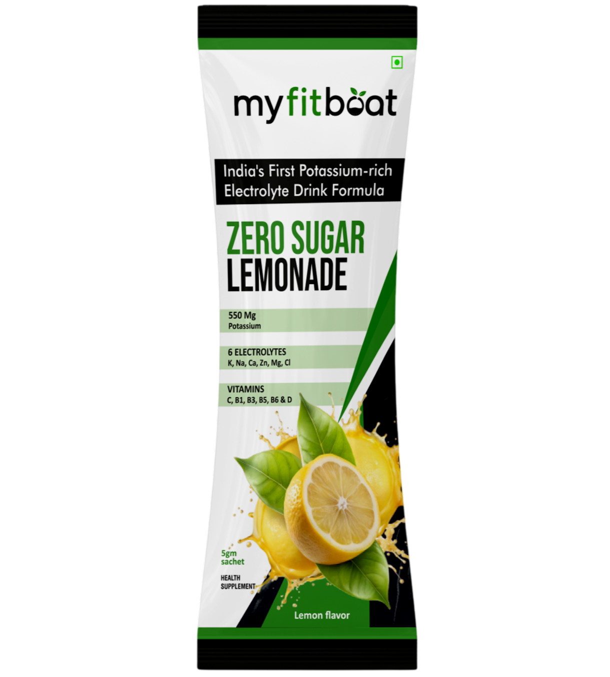 Zero Sugar Lemonade - Potassium Rich Electrolyte sachet